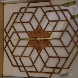 Wooden Geometric Wall Clock